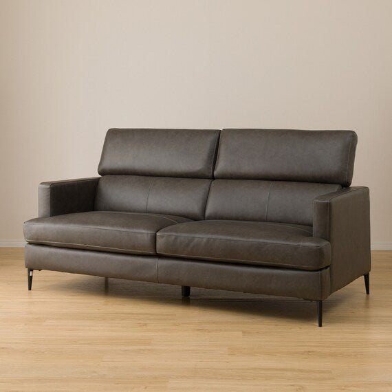 3P Sofa Satherla Leather-C2 DGY