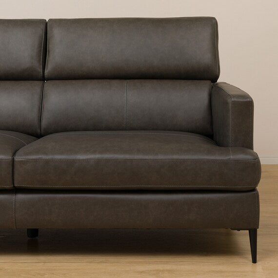 3P Sofa Satherla Leather-C2 DGY