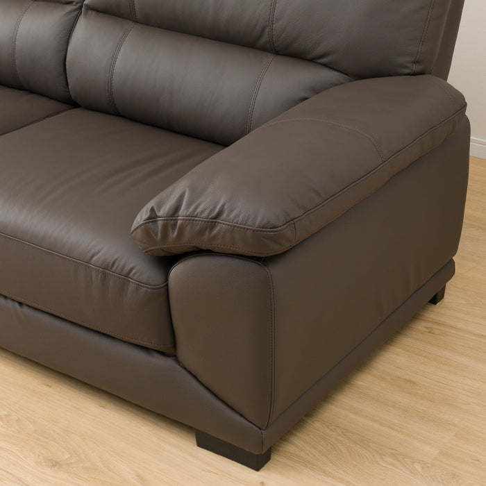 3 Seat Sofa Wall3-KD Leather-C1 DBR