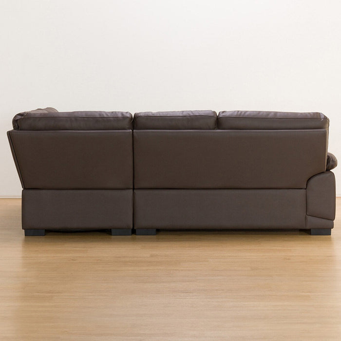 Corner Sofa Wall3-KD LC Leather-C1 DBR