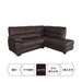 Corner Sofa Wall3-KD LC Leather-C1 DBR