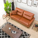 3 Seat Sofa Filln4-Leather BR/MBR