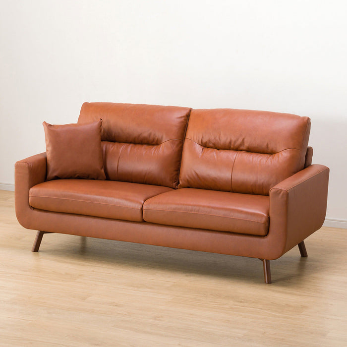 3 Seat Sofa Filln4-Leather BR/MBR