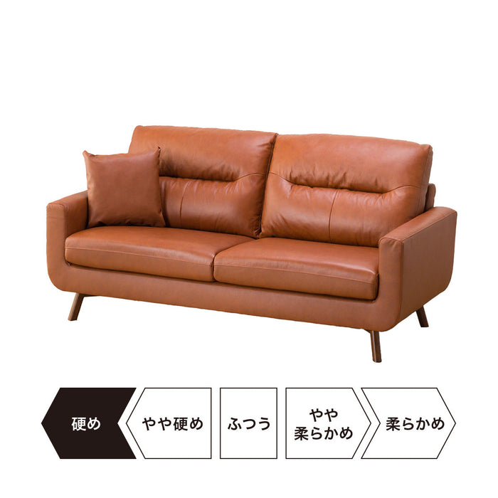 3 Seat Sofa Filln4-Leather BR/MBR