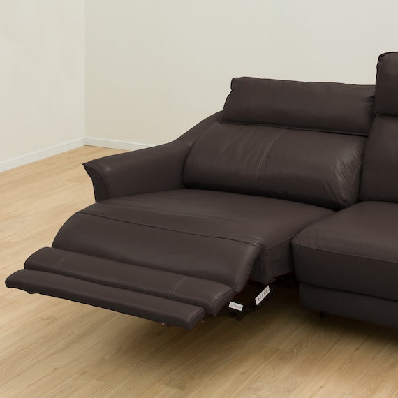 3P Right Arm Electric Sofa Cherryb NB DBR