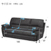 3 Seat Sofa N-Shield Vite3KD BK