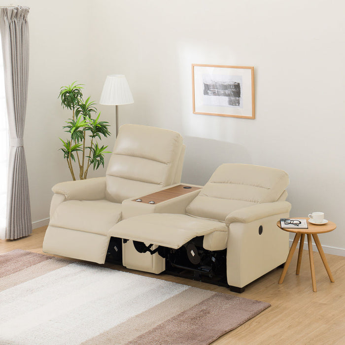 2S Sofa N-Believa BE2-MI15 Leather with Storage Table