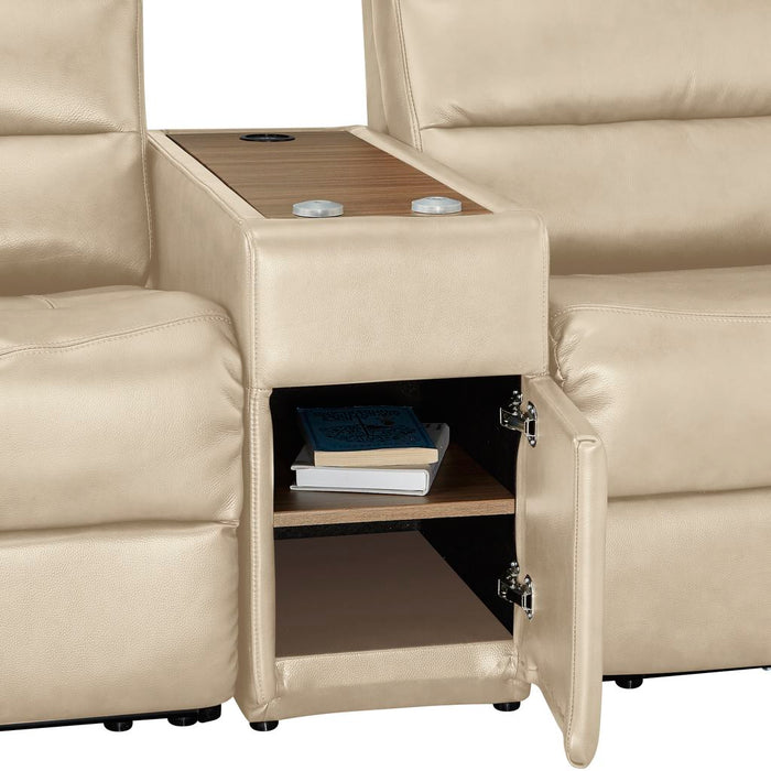 2S Sofa N-Believa BE2-MI15 Leather with Storage Table