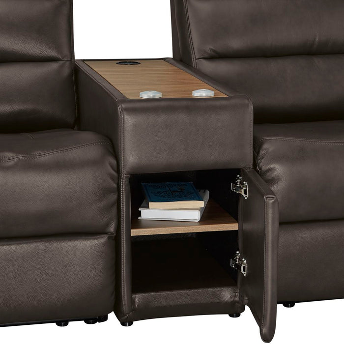 2S Sofa N-Believa DBR2-SZN116 Leather with Storage Table