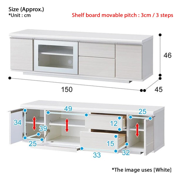 TV Cabinet Postia 150 BK