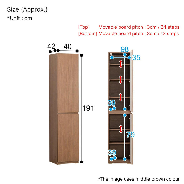 Cabinet Porte 40Dd-R WH