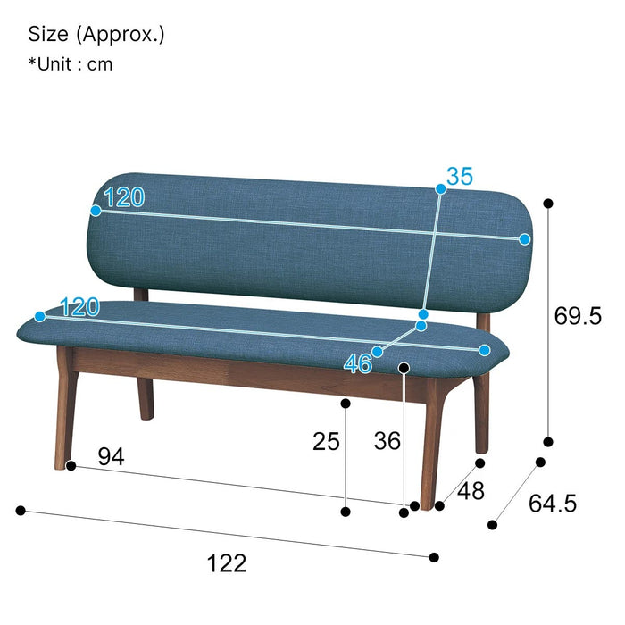 2 Seat Chair Relax Wide MBR/TBL