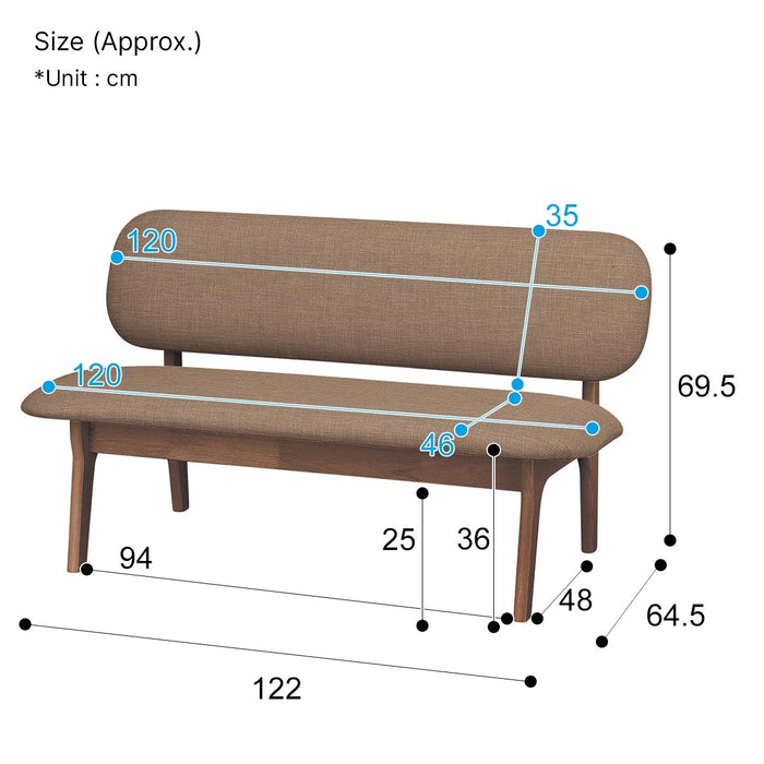 2 Seat Chair Relax Wide MBR/DR-DMO