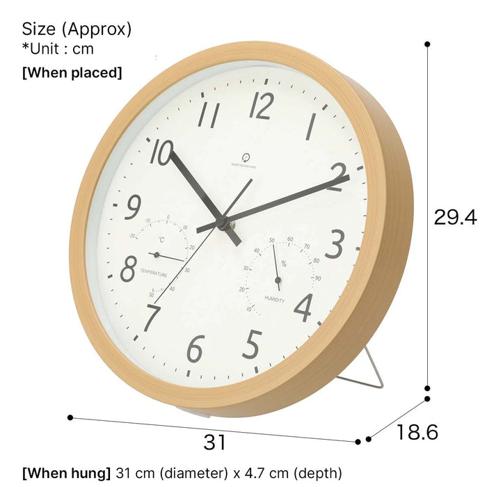 2Way Table/Wall Clock Foret 30SW-TH-NA