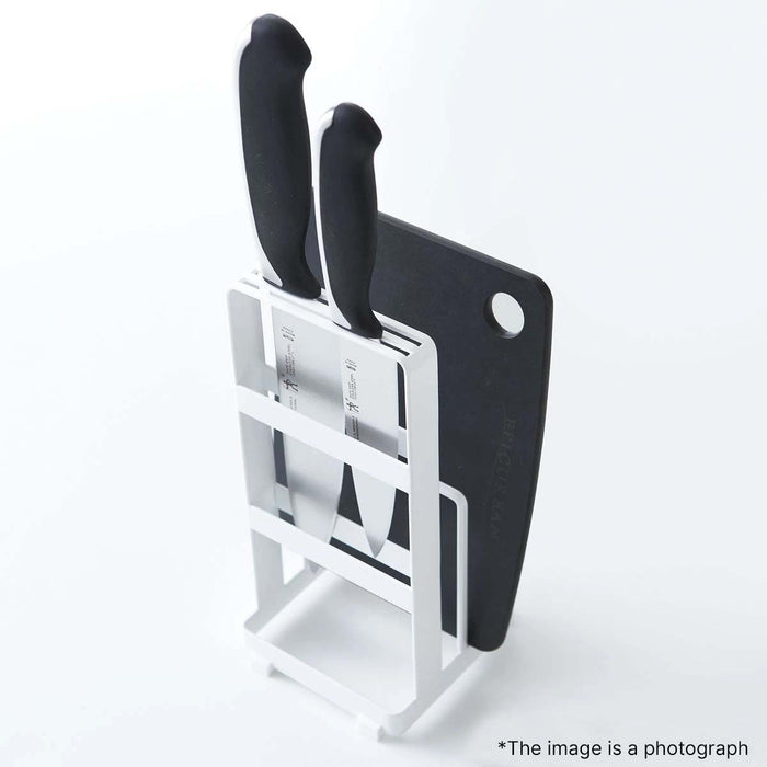 Knife  and  Cutting Board Stand Flat WH