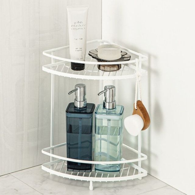 Wire Bath Rack 2-Tier Corner Piatto-2 W27.7xD20xH34