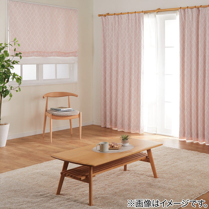 Lined Blackout Curtains (Pattern 2,  Rose 100x200x2)