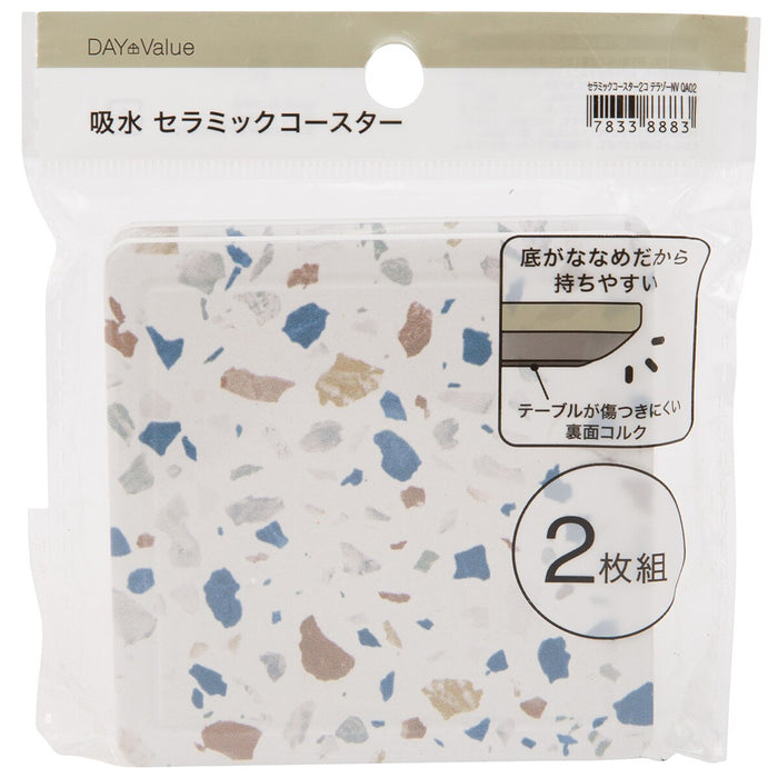 Ceramic Coaster Terrazzo NV 2 Pcs