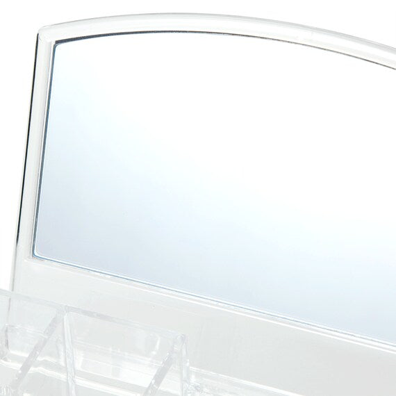 Acrylic Cosmetic Case W / Mirror Lucent L W21.4xD18.5xH17