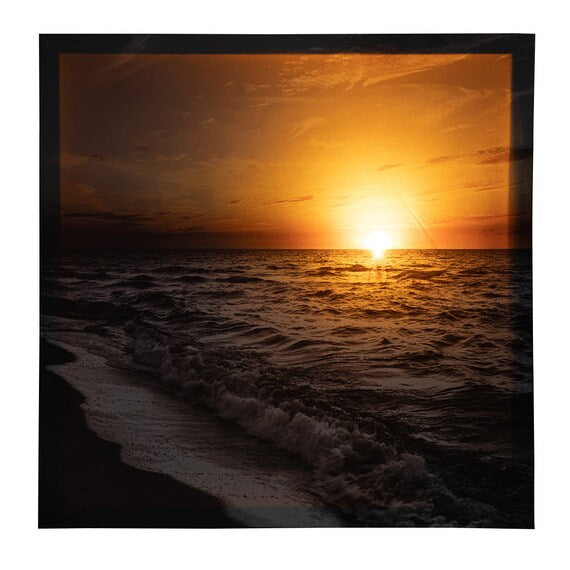 LED Canvas Poster Sunset 38x38