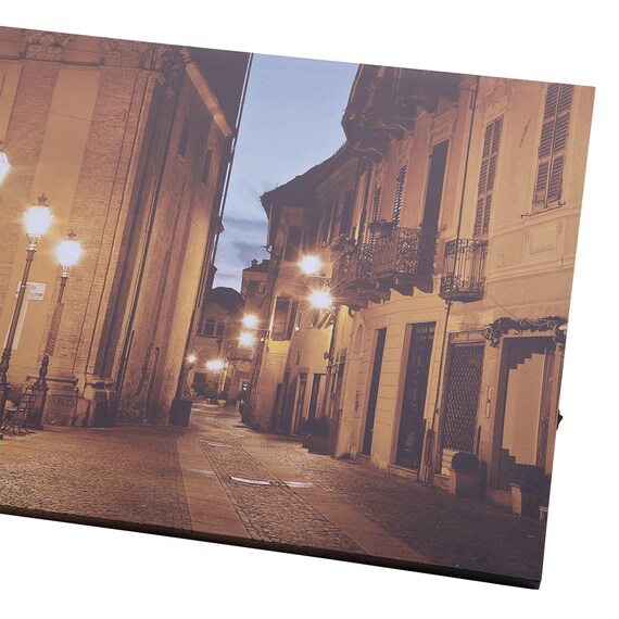 LED Canvas Poster Street Lamp 59x38