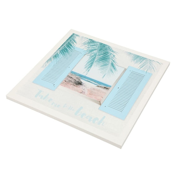 Framed Poster Beach Side 38X38