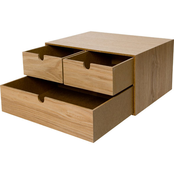 Storage Box Natural Wood 2Tier NA