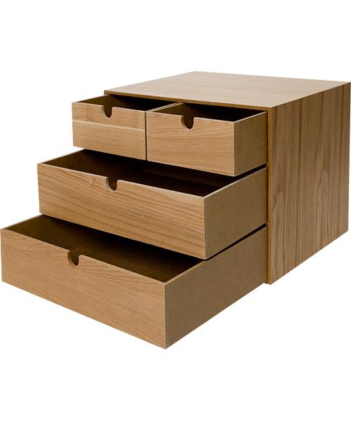 Storage Box Natural Wood 3Tier NA