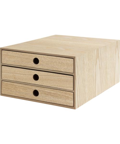 A4 Drawer Natural Wood 3Tier NA