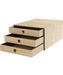 A4 Drawer Natural Wood 3Tier NA