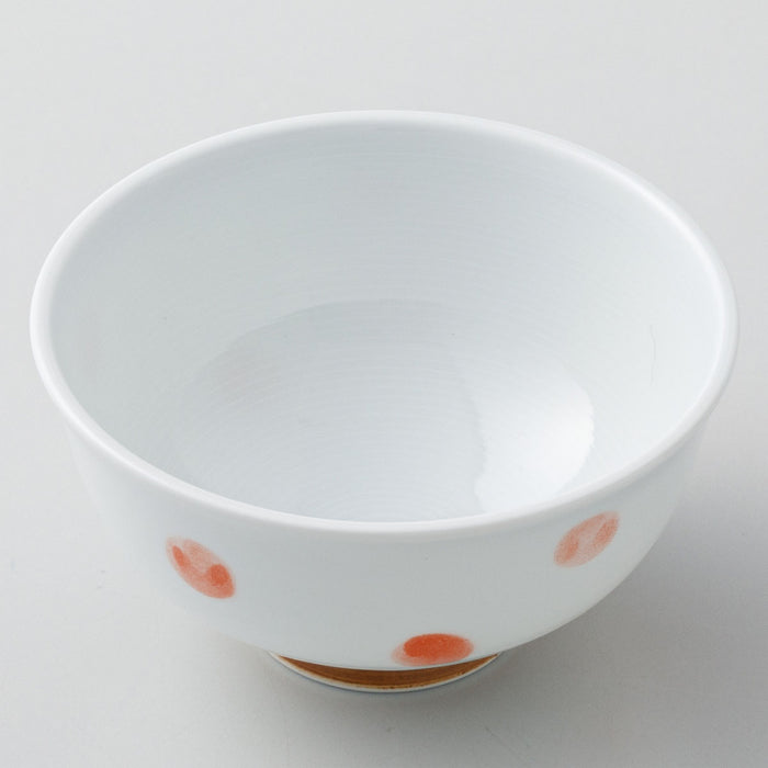 Lightweight Rice Bowl Polka Dots Red