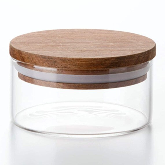 Acacia Lid Glass Canister S 230ML