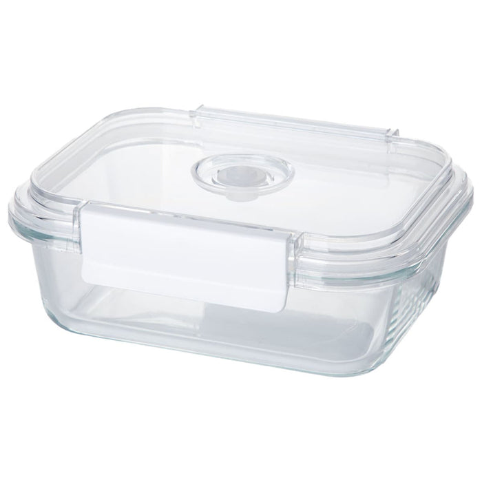 Heat Resistant Glass Vacuum Storage Container 1040ML Rectangular