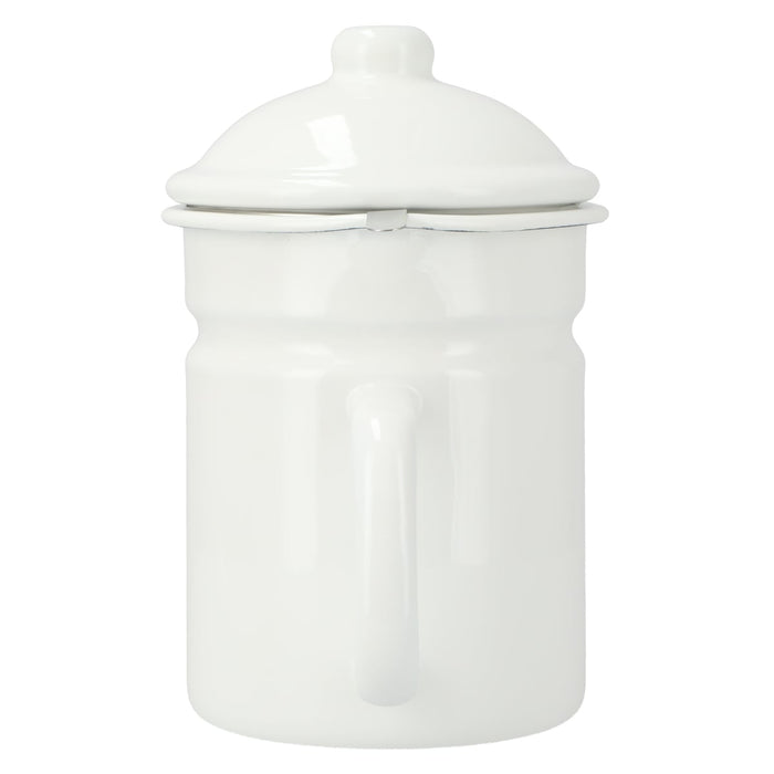 Enamel 1.1L Oil Pot  YF-A-012 WH