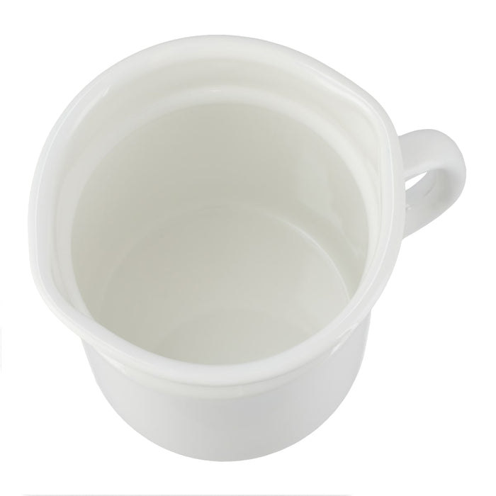 Enamel 1.1L Oil Pot  YF-A-012 WH