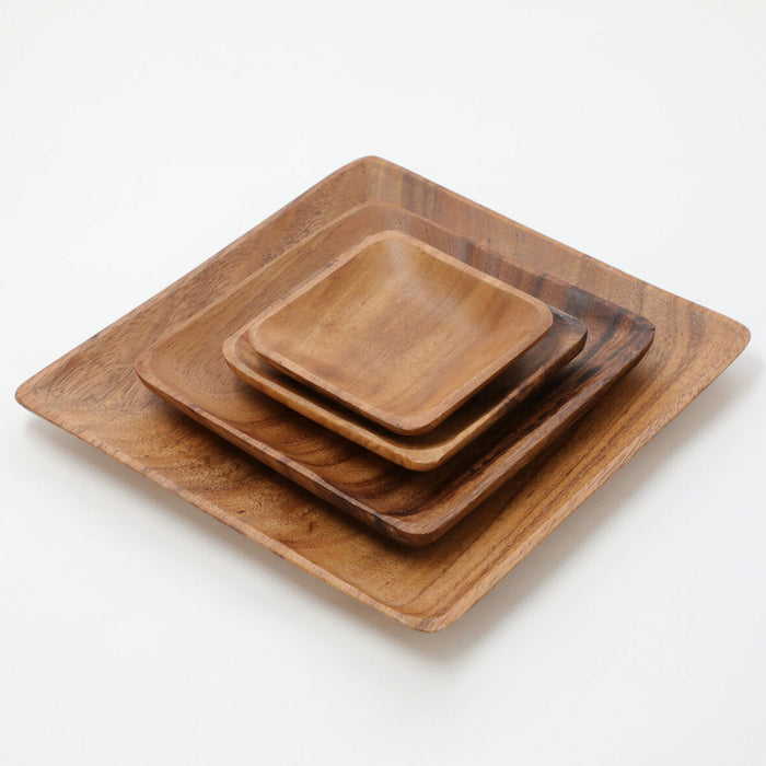 Acacia Square Plate 10CM