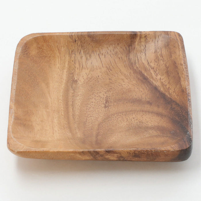 Acacia Square Plate 13CM