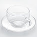 Heat-Resistant Glass Cup  and  Saucer 300ML MC-03