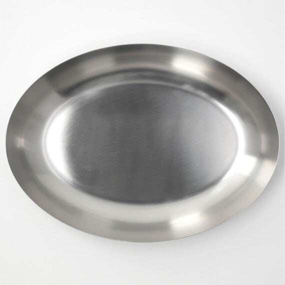 Stainless Steel Oval Plate W25xD18xH3.5 CS017