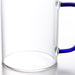 Hand Made Heat Resistant Glass Cup With Hand e 400ML Blue