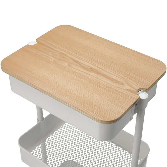 Non-Slip Wood Tray For Steel Wagon Trolley